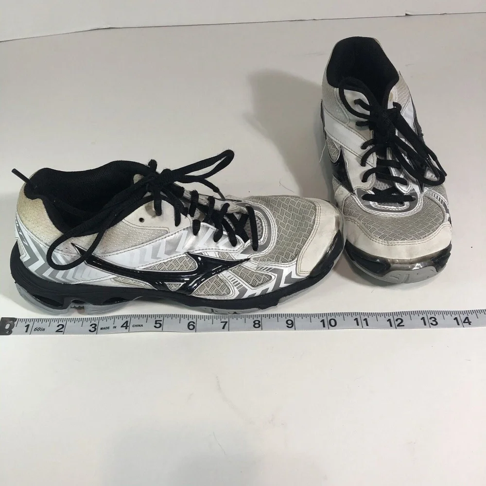 Mizuno Wave Supersonic Women's Size 8 Shoes White/Black Volleyball V1GC184008 - Picture 9 of 9